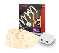 Briloner - Pimp your Panel Set iniziale di strisce LED, bianco caldo, interruttore a cavo, striscia LED, striscia LED, decorazione di ambienti, striscia LED, pannelli acustici accessori 2,6 m, bianco