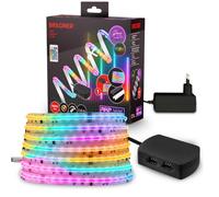 BRILONER - Pimp Your Panel Starter Set RGBICW COB LED Strip 2,6 m 3000K | Cambio di colore, luce omogenea, telecomando, 230 V, per pannelli acustici, strisce LED, illuminazione indiretta