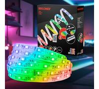 BRILONER - Pimp your Stripe Starter Set Striscia LED da 2 m, controllo vocale tramite app, cavo da 3 m, RGBW colorato, accorciabile, autoadesiva, led striscia, led da gaming, retroilluminazione led tv