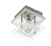 BRILONER- PLAFONIERA 1 LED - 3W-250LM-3000K CROMO/VETRO SATINATO TRASPARENTE