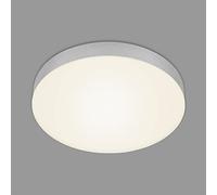 BRILONER - Plafoniera a LED a soffitto, Lampada LED senza cornice, lampadario, pannello LED, temperatura di colore bianco caldo, Ø287 mm, colore argento