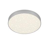 Briloner - Plafoniera a LED con decorazione a stella, lampada senza cornice, lampadario, pannello da soffitto LED, temperatura di colore bianco neutro, Ø287 mm, colore argento