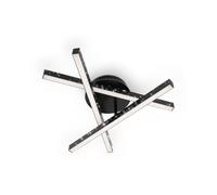 REY APP/PLAF.LED CM.38X35 18W 3000K GLITT.MET/NERO