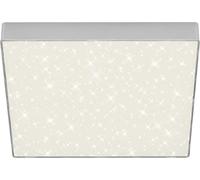 Briloner - Plafoniera a LED con motivo a stella, lampadario, lampada senza cornice, pannello LED, temperatura di colore bianco neutro, 287x287 mm, colore argento