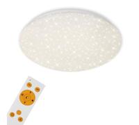 Briloner Plafoniera a LED da soffitto, Dimmerabile, stelle, regolazione della temperatura di colore con telecomando, 22 W, 2200 lumen, da 3000 a 6500 K, 38 cm, da bianco freddo a bianco caldo