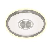BRILONER Plafoniera a LED, Lampada a soffitto con Effetto retroilluminazione, 22 Watt, Lumen, 3.000 Kelvin, Mat, 425x36mm (DxH), Bianco/Nichel Opaco