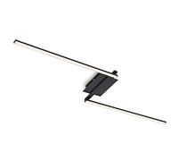 Briloner - Plafoniera a LED, Lampada da Soffitto a 2 Luci, 12 Watt, 1400 Lumen, Nero, 1436 x 120 x 66 mm (LxWxH)