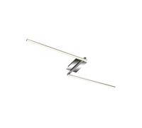 Briloner - Plafoniera a LED, Lampada da Soffitto a 2 Luci, Bracci Girevoli, 12 Watt, 1400 Lumen, Alluminio Colorato/Cromo, 1436 x 120 x 66 mm (LxWxH)