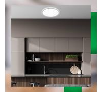 Briloner Plafoniera a LED Pulap A, cromo opaco, Ø 33 cm, plastica Briloner