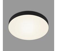 BRILONER - Plafoniera a LED senza cornice, lampadario led, lampada moderna, pannello LED da soffitto, temperatura di colore bianco caldo, Ø287 mm, nero