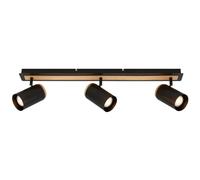 BRILONER - Plafoniera, attacco GU10, max. 9W, faretti soffitto, lampada soffitto, plafoneria soffitto, plafoniere da soffitto, plafoniera camera da letto, faretto, 70 cm, legno nero