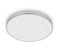 BRILONER - Plafoniera bagno LED a luce indiretta, IP44 resistente agli spruzzi d'acqua, colore neutro della luce bianca, plafoniera led soffitto bagno, plafoniera cucina, 33 x 6 cm, cromato