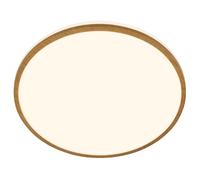 BRILONER - Plafoniera bagno LED con luce bianca calda, protezione IP44 contro gli spruzzi d'acqua, 18W, 1850lm, plafoniera led soffitto bagno, plafoniera cucina, 33 x 6,6 cm, legno bianco