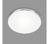 BRILONER - Plafoniera bagno LED effetto glitter, lampada bagno IP44 LED, luce bianca neutra, cromo, 355x65 mm (DxH)