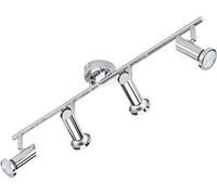 BRILONER Plafoniera con 4 Faretti LED GU10, 3 W, Argento, 4 unità