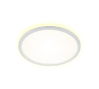 Briloner - Plafoniera da bagno a LED con retroilluminazione, lampada da bagno a LED IP44, ultrapiatta, luce bianca neutra, bianca, 290x35 mm (DxH)