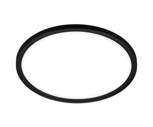 Briloner - Plafoniera da bagno a LED con retroilluminazione, lampada da bagno a LED IP44, ultrapiatta, luce bianca neutra, nera, 290x35 mm (DxH)