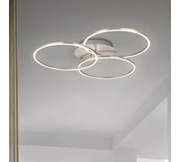 Briloner Plafoniera Frame Ring Switch dim nichel 3 luci Briloner
