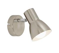 BRILONER Plafoniera, Lampada da soffitto, faretto orientabile e inclinabile, 1x E14, Max. 25 Watt, retrò, Colore: Nichel Opaco, 80x130 mm (DxA) W