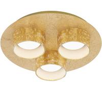 BRILONER - PLAFONIERA LE PRO D. 32cm A 3 LUCI 5 watt 350 lumen ORO ANTICHIZZATO