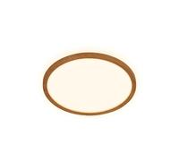 Briloner - Plafoniera LED a luce indiretta, piatta, luce bianca calda, plafoniera led soffitto, lampada LED, plafoniera LED, lampada da soggiorno, 29x3 cm, struttura in legno