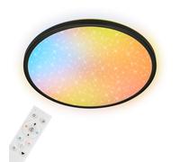 Briloner - Plafoniera LED AuraGlow Cielo Stellato Dimmerabile 37cm Nero | AuraGlow, Effetto Backlight, Cambio Colore, Telecomando, Plafoniera, Lampada Soggiorno, Lampada Camera