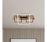 Plafoniera Contemporanea Cadre Metallo Nero Led Integrato 32W 3000K
