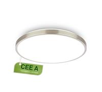 BRILONER - Plafoniera LED, CEE A sorgente luminosa, 12,7W a 2900lm, luce bianca neutra, decoro in alluminio, lampada soffitto, plafoniere da soffitto, lampadario, 33x6 cm, nichel opaco