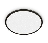 BRILONER - Plafoniera LED, cielo stellato, luce bianca neutra, lampada soffitto, plafoniere da soffitto, plafoniera camera da letto, plafoniere, lampadario soffitto, 37,5x4,5 cm, nero
