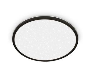 BRILONER - Plafoniera LED, cielo stellato, luce bianca neutra, lampada soffitto, plafoniere da soffitto, plafoniera camera da letto, plafoniere, lampadario soffitto, 37,5x4,5 cm, nero