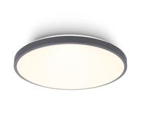 BRILONER - Plafoniera LED, colore della luce bianco caldo, 17,5W, 2400lm, lampada soffitto, plafoniera soffitto, plafoniere da soffitto, plafoniera camera da letto, 33 x 6 cm, antracite
