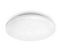 BRILONER - Plafoniera LED con decoro a stella, plafoniera LED bagno IP44, decoro traforato, luce bianca neutra, Ø340 mm, bianco
