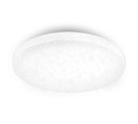 Briloner - Plafoniera LED con Cielo stellato, plafoniera LED bagno IP44, decoro traforato, luce bianca neutra, Ø40 cm, bianco