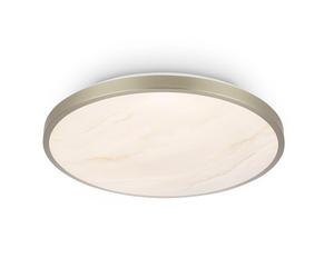 BRILONER - Plafoniera LED con design alabastro, luce bianco caldo, cornice decorativa, lampada per zona giorno, plafoniera camera da letto, plafoniere, lampadario, 33 x 6 cm, nickel opaco
