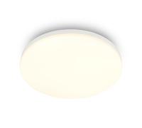 BRILONER - Plafoniera LED con luce bianco caldo, 18 W e 1850 lm, lampada per zona giorno, plafoniera camera da letto, plafoniere, lampadario, 26 x 6 cm, bianco