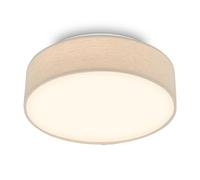 BRILONER - Plafoniera LED con paralume in tessuto, 16W e 1800lm, luce bianco caldo, plafoniera camera da letto, plafoniere, lampadario, illuminazione soggiorno, 30 x 10,5 cm, Beige