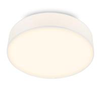 BRILONER - Plafoniera LED con paralume in tessuto, 24W e 2600lm, luce bianco caldo, plafoniera camera da letto, plafoniere, lampadario, illuminazione soggiorno, 38 x 10,5 cm, Bianco
