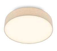 BRILONER - Plafoniera LED con paralume in tessuto, 24W e 2600lm, luce bianco caldo, plafoniera camera da letto, plafoniere, lampadario, illuminazione soggiorno, 38 x 10,5 cm, Beige