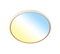 BRILONER - Plafoniera LED, dimmerabile, CCT da bianco caldo a bianco freddo, lampada soffitto, plafoniera soffitto, plafoniere da soffitto, plafoniera camera da letto, plafoniere 49x6,5 cm, caffè