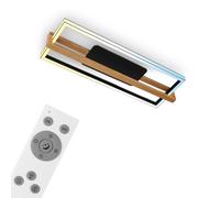 Plafoniera Moderna Frame Nested Metallo Nero Led Integrato 43W Da 2700 A 6500K