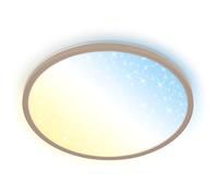 BRILONER - Plafoniera LED, dimmerabile, cielo stellato, CCT da bianco caldo a bianco freddo, lampada soffitto, plafoniera soffitto, plafoniera camera da letto, 37,5x4,5 cm, beige