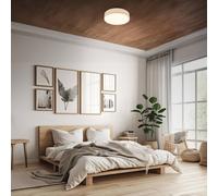 Briloner Plafoniera LED Duck, beige, Ø 38 cm, tessuto, 3000K Briloner