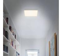 Briloner Plafoniera LED Flame, 3.000K, 28,7x28,7cm, argento Briloner