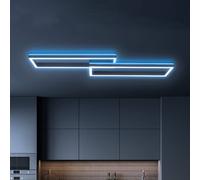 Briloner Plafoniera LED Frame 2 luci RGBW backlight nero Briloner