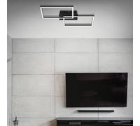 Briloner Plafoniera LED Frame CCT, nera, 50x39 cm Briloner