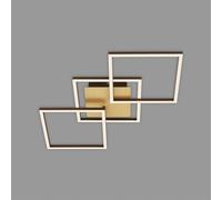 Briloner Plafoniera LED Frame, oro, dimmerabile, a 3 luci Briloner