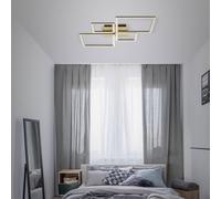 Briloner Plafoniera LED Frame, oro, dimmerabile, a 4 luci Briloner