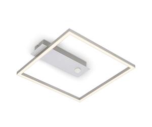 BRILONER - Plafoniera LED Frame, plafoniera LED con luce bianca calda, lampada con sensore, lampada per soggiorno, lampada per camera da letto, 320x300x50 mm (LxPxH), colore alluminio