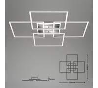 Briloner Plafoniera LED Frame S, 72,4x72,4 cm, alluminio Briloner
