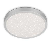 Briloner - Plafoniera LED, Lampada da Soffitto con Decorazione a Stella, 24 Watt, 3.000 Lumen, 4.000 Kelvin, Bianco-Argento, Ø 38 cm